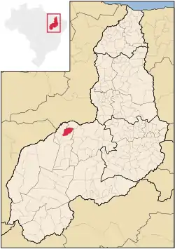 Localização de Marcos Parente. no Piauí