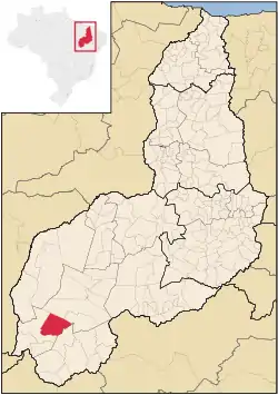 Localização de Monte Alegre do Piauí no Piauí