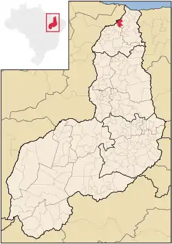 Localização de Murici dos Portelas no Piauí