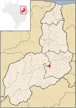 Localização de Paes Landim no Piauí