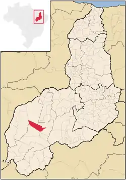 Localização de Palmeira do Piauí no Piauí