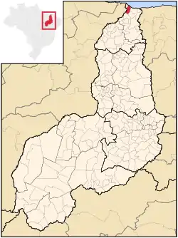 Localização de Parnaíba no Piauí