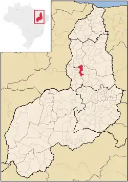 Localização de Passagem Franca do Piauí no Piauí