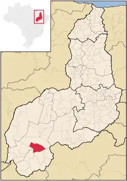 Localização de Redenção do Gurgueia no Piauí