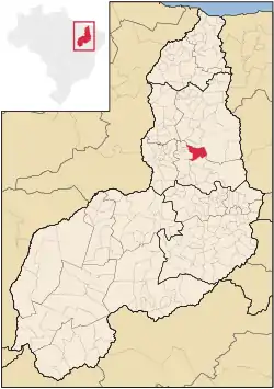 Localização de Santa Cruz dos Milagres no Piauí