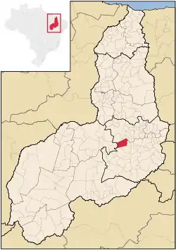 Localização de Santo Inácio do Piauí no Piauí