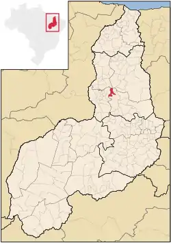 Localização de São Miguel da Baixa Grande no Piauí