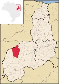 Localização de Uruçuí no Piauí