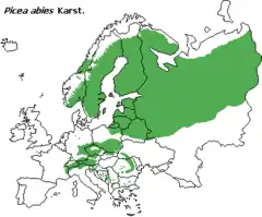 Mapa de distribuição original
