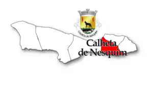 Localização no município de Lajes do Pico