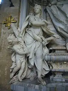 Escultura no túmulo do cardeal Aloisio Priuli