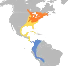 Distribuição do sanhaçu-escarlate