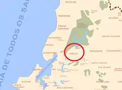 Mapa de localização do bairro na cidade.