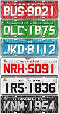 As diferentes categorias de placas de identificação de veículos no Brasil