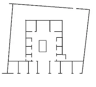 Plano simples da casa de Salústio