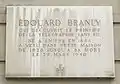 Edouard Branly residia no numéro 87 de 1928 até sua morte em 1940.