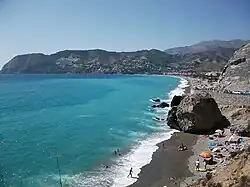 A praia Marina del Este, em Almuñécar
