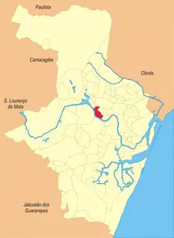 localização do bairro Poço da Panela no Recife