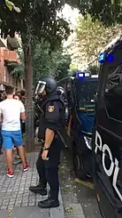 A polícia espanhola em ação