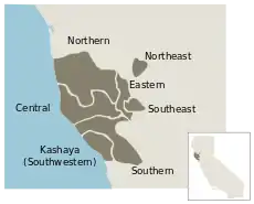 Sete línguas Pomoanas na Califórnia antes dos contatos com europeus