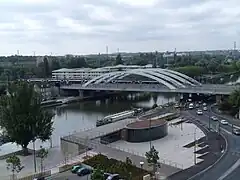ponte ferroviária sobre o Oise na Gare de Pontoise