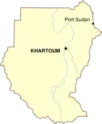 Localização de Porto Sudão