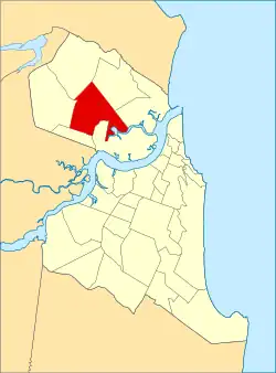 Localização do bairro Potengi no mapa de Natal