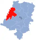 Localização do Condado de Brzeg na Opole.