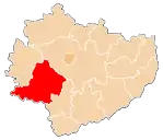 Localização do Condado de Jędrzejów na Santa Cruz.