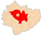 Localização do Condado de Kielce na Santa Cruz.