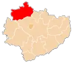 Localização do Condado de Końskie na Santa Cruz.