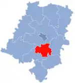 Localização do Condado de Krapkowice na Opolskie.