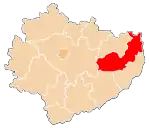 Localização do Condado de Opatów na Santa Cruz.