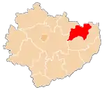 Localização do Condado de Ostrowiec na Santa Cruz.