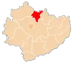 Localização do Condado de Skarżysko na Santa Cruz.