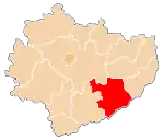 Localização do Condado de Staszów na Santa Cruz.