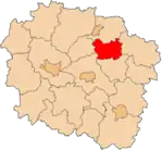 Localização do Condado de Wąbrzeźno na Cujávia-Pomerânia.