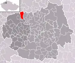 Localização de Prackovice nad Labem