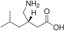 Estrutura química de Pregabalina