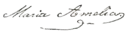 Assinatura de Maria Amélia