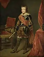Retrato do príncipe Baltasar Carlos, Atribuído a Juan Bautista Martínez del Mazo.