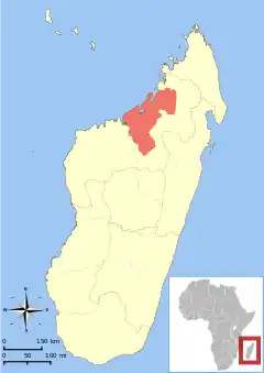 Distribución de P. coquereli