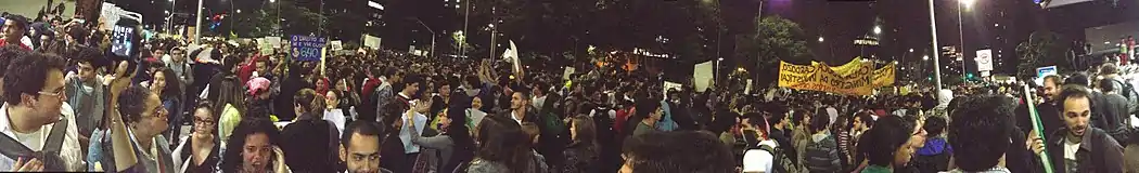 Protesto do aumentos das passagens.