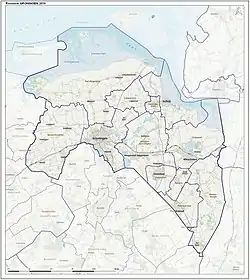 Mapa da província de Groninga