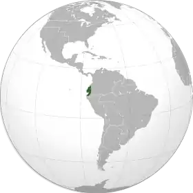 Localização de Província Livre de Guayaquil