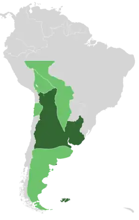 Localização de Províncias Unidas do Rio da Prata