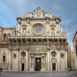 Basílica da Santa Cruz de Lecce, um exemplo do barroco leccese
