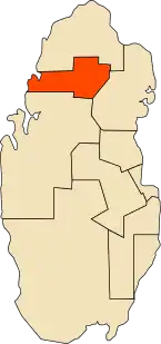 Localização de Al Ghuwariyah no Catar