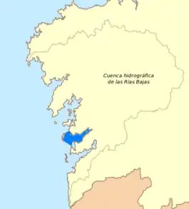 Mapa do Ria de Pontevedra