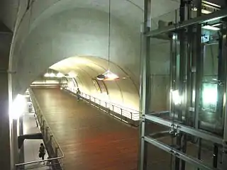 Corredor de correspondência em Haussmann - Saint-Lazare.